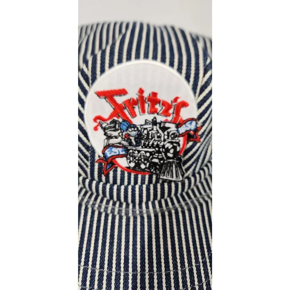 Fritz's Railroad Kansas City Child's Size Blue Stripe Snapback Hat Cap Made USA